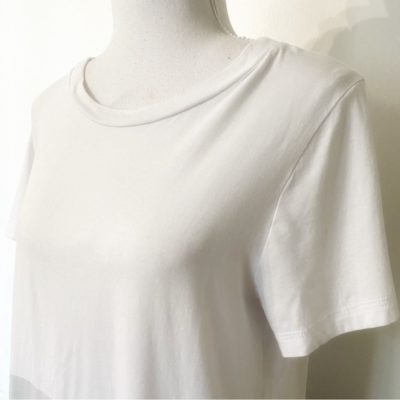 Cos WHITE NAVY BLACK STRIPED COLORBLOCK SHORT SLEEVE SHIRT DRESS - S - Picture 5 of 10